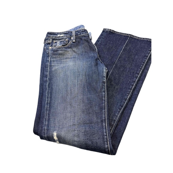 Paige Blue 5 Pocket Design Faded Wash High Rise Bootcut Jeans Size 31 - Picture 8 of 11